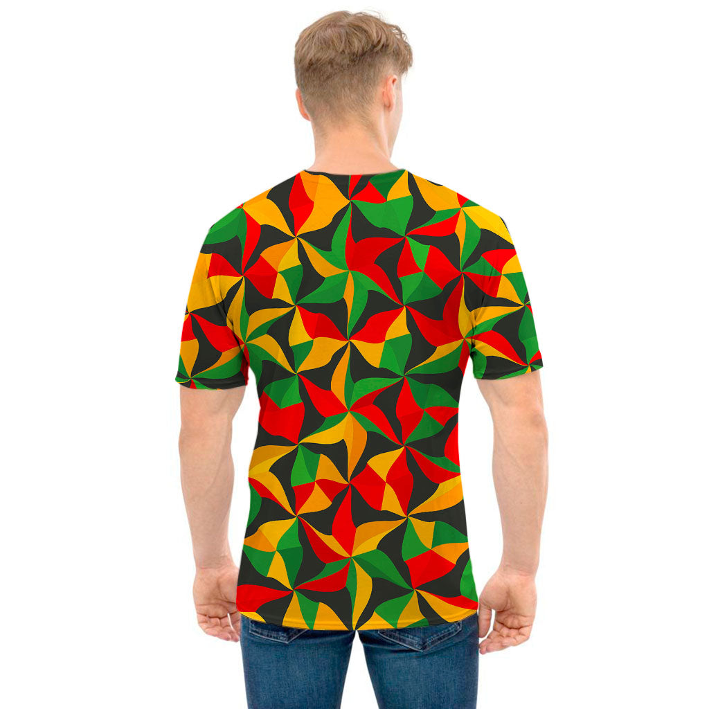 Abstract Reggae Pattern Print Men's T-Shirt