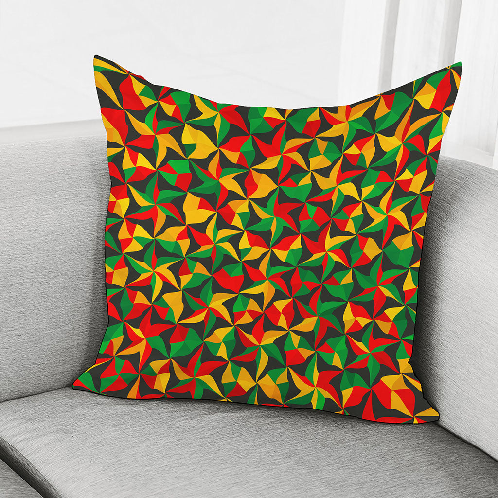 Abstract Reggae Pattern Print Pillow Cover