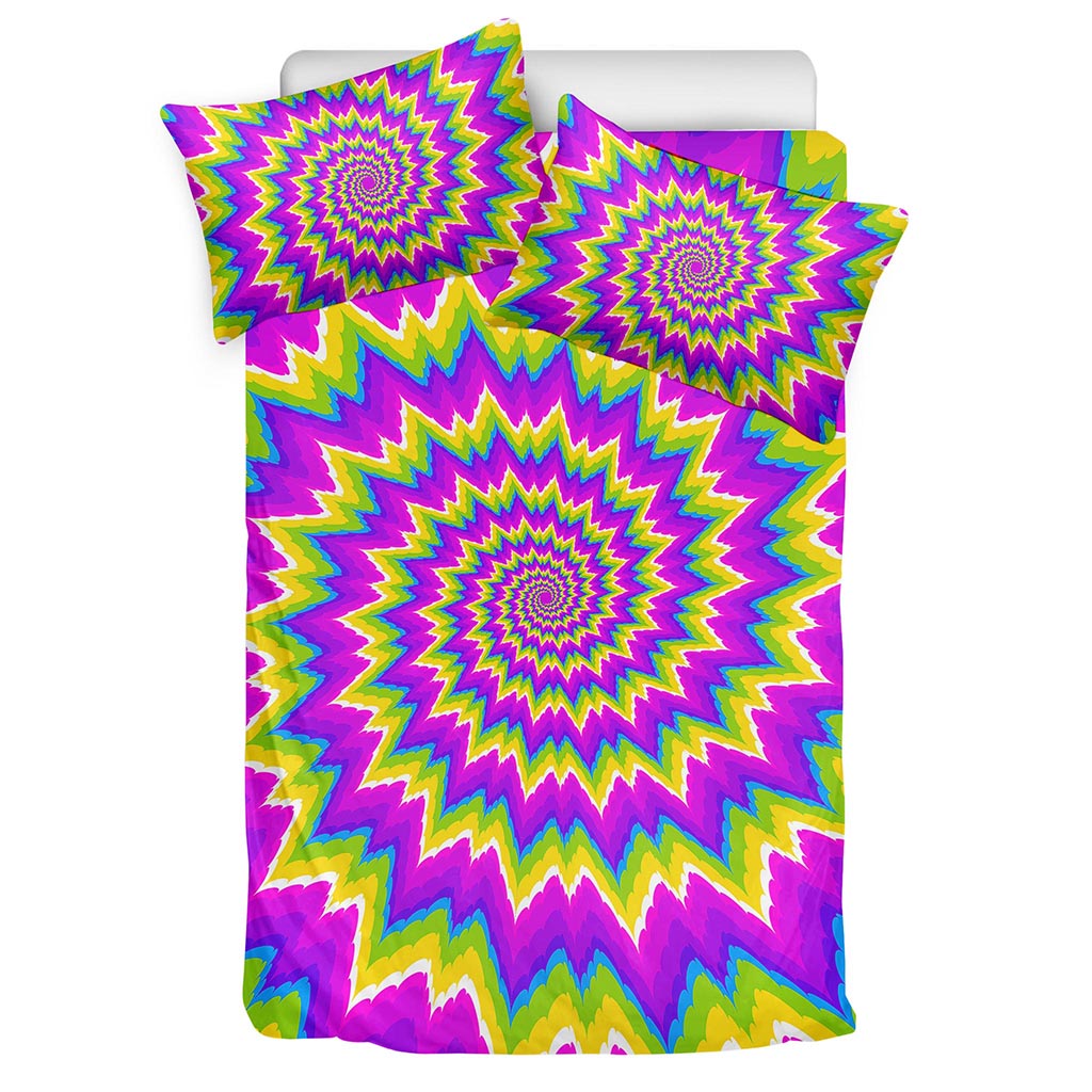 Abstract Spiral Moving Optical Illusion Duvet Cover Bedding Set