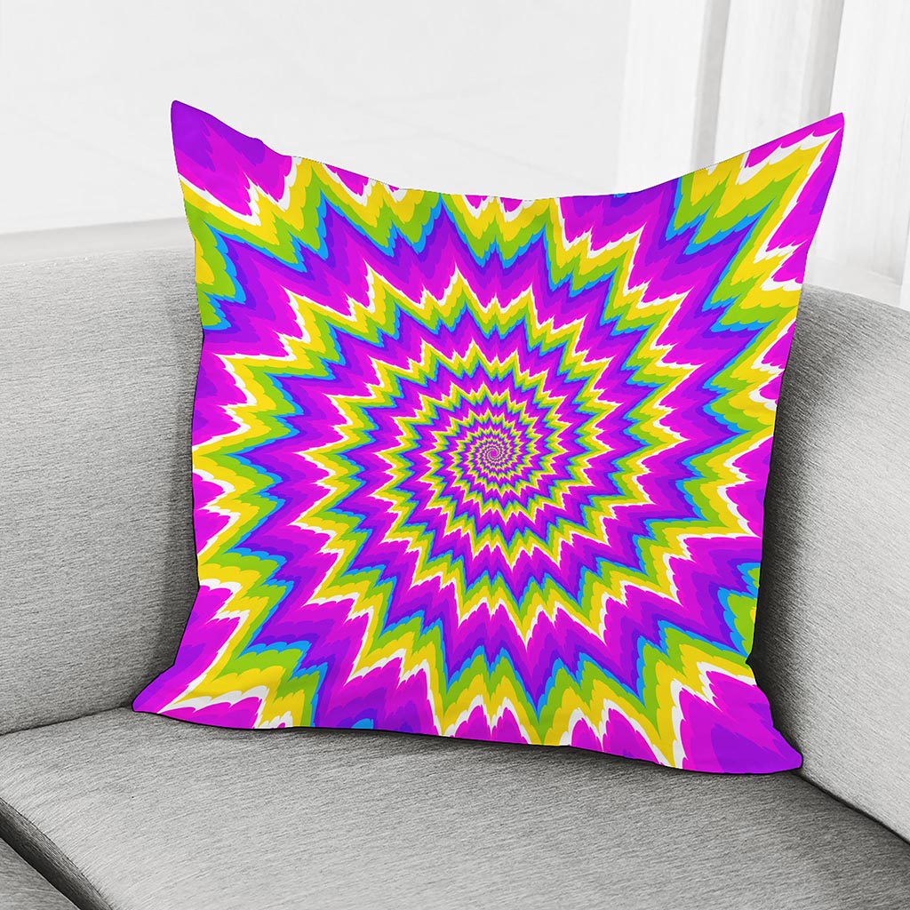 Abstract Spiral Moving Optical Illusion Pillow Cover