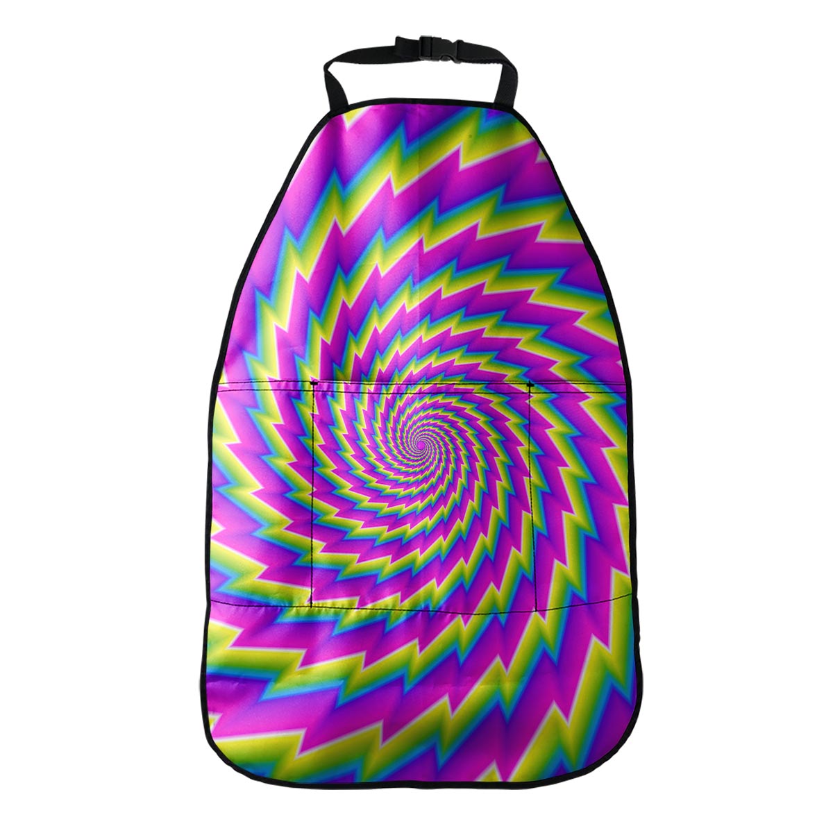Abstract Twisted Moving Optical Illusion Car Seat Organizers