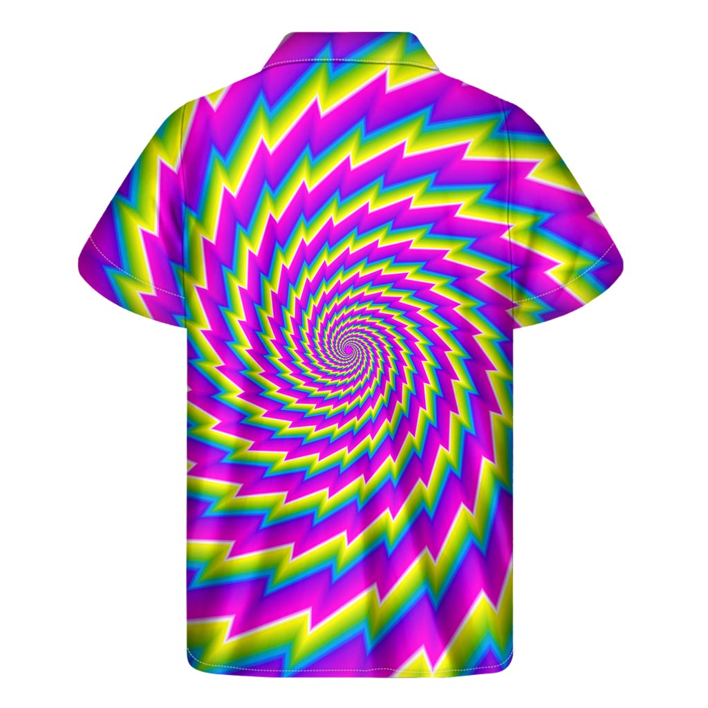 Abstract Twisted Moving Optical Illusion Men's Short Sleeve Shirt