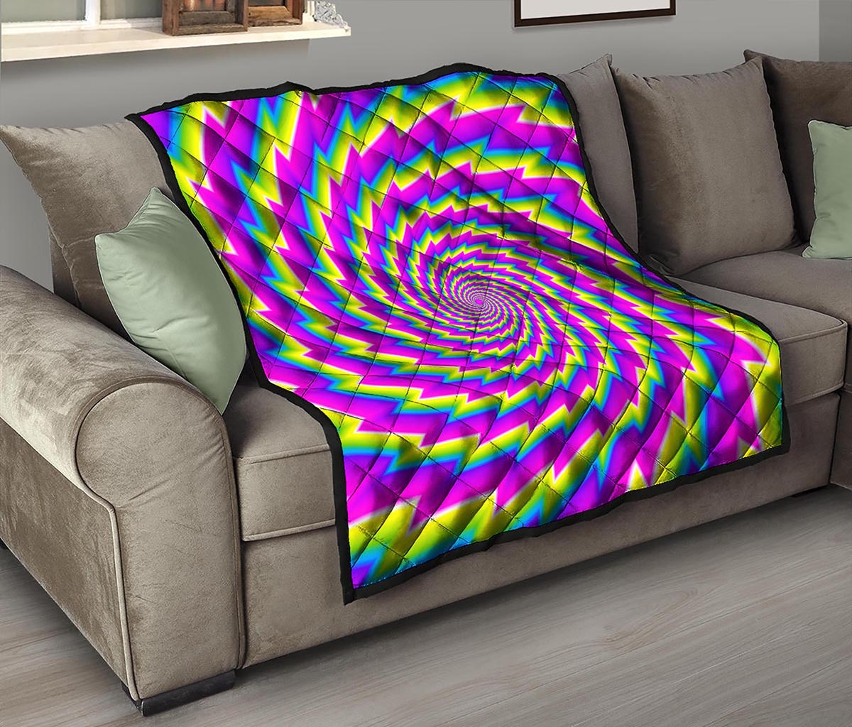 Abstract Twisted Moving Optical Illusion Quilt