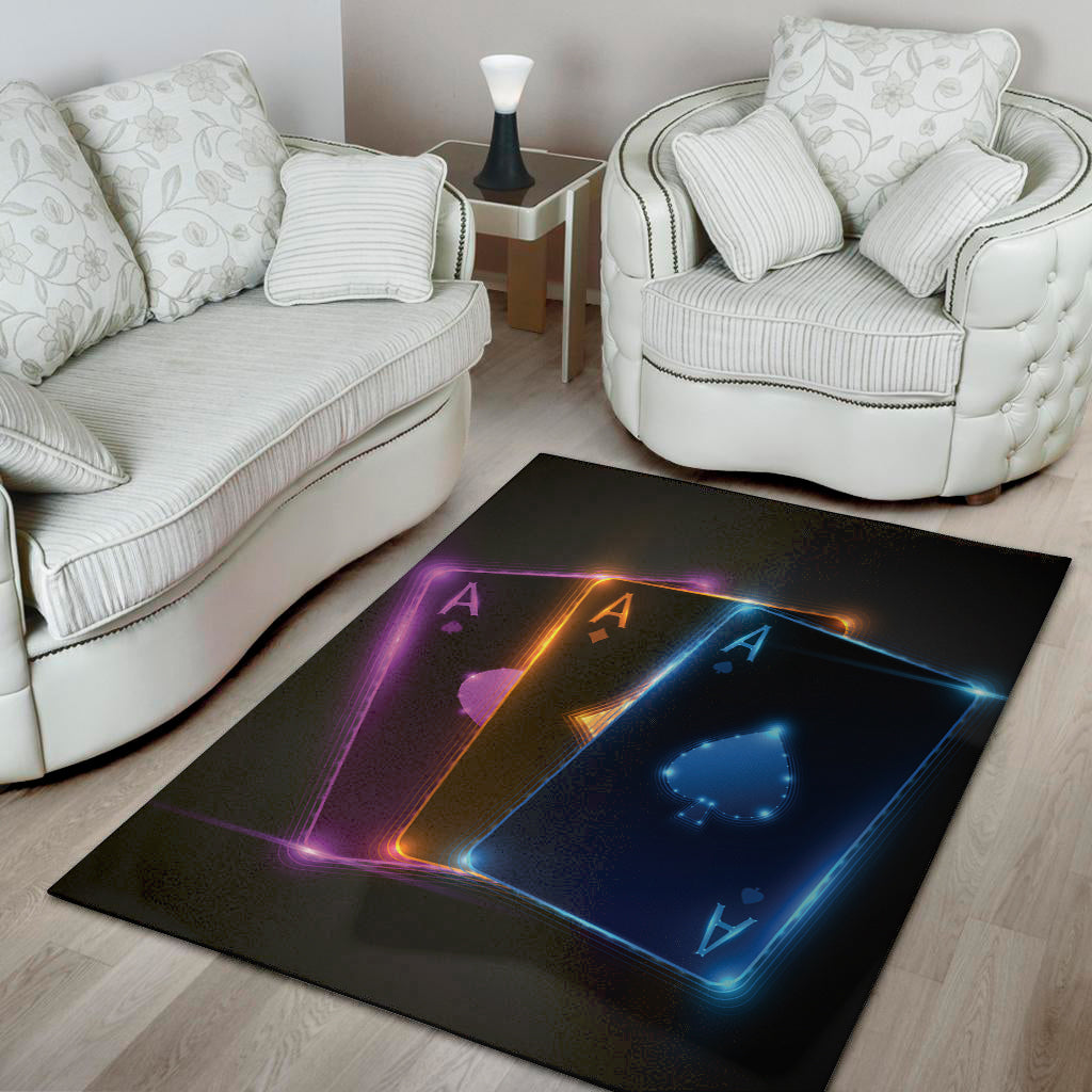 Ace Cards Print Area Rug