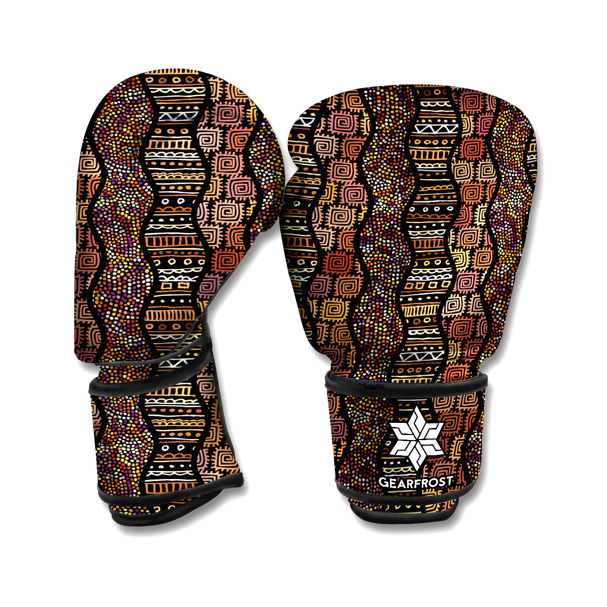 African Afro Inspired Pattern Print Boxing Gloves