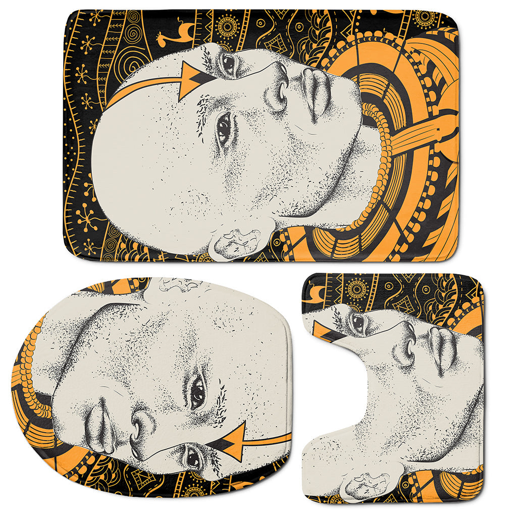 African Style Print 3 Piece Bath Mat Set