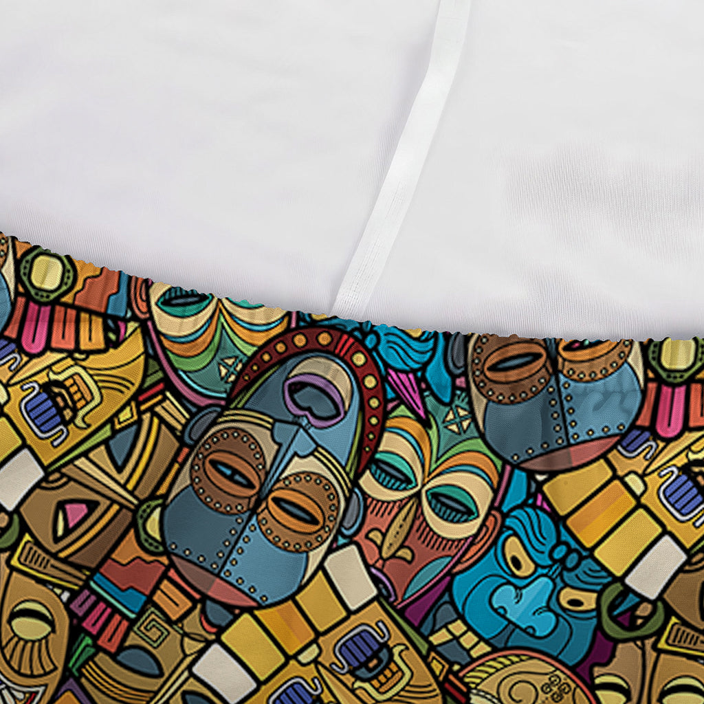 African Totem Masks Pattern Print Sofa Cover