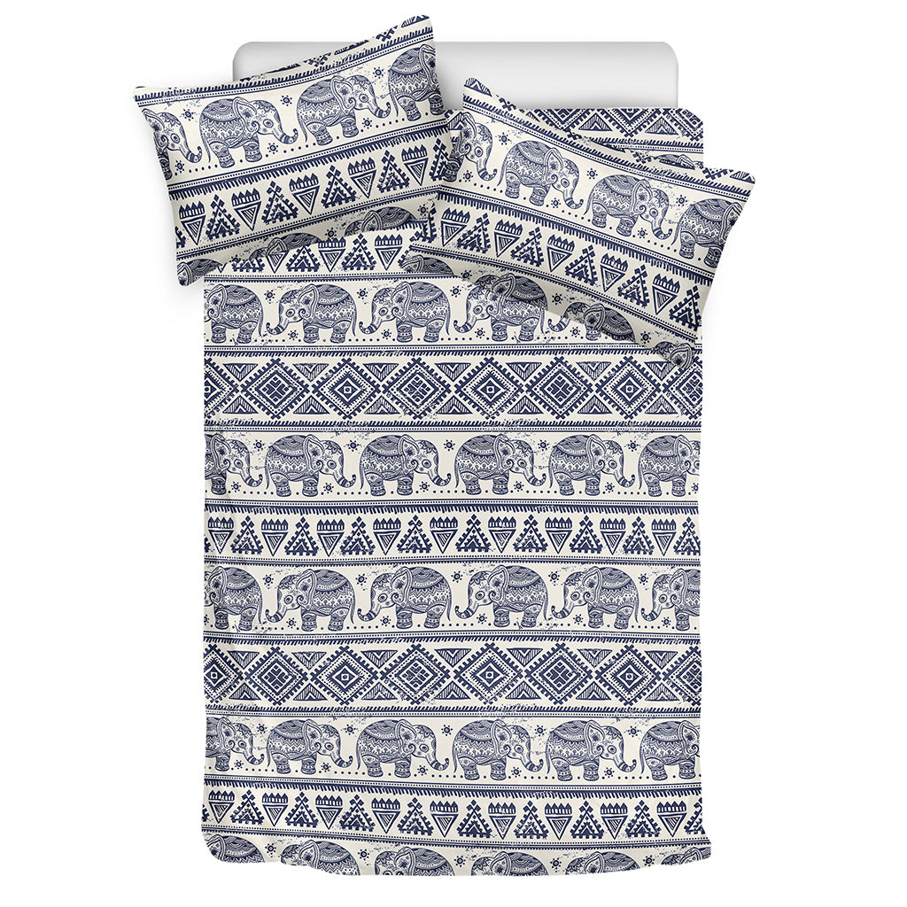 African Tribal Elephant Pattern Print Duvet Cover Bedding Set