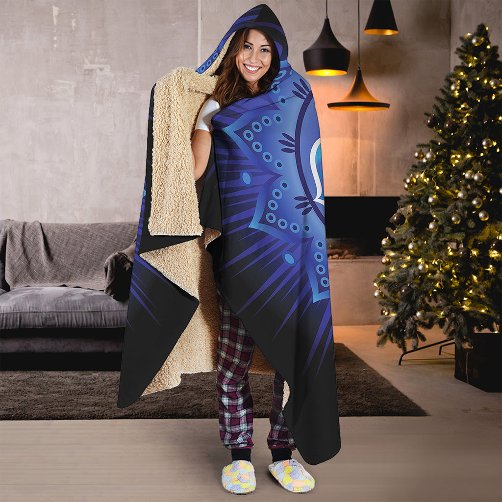 Ajna Chakra Mandala Print Hooded Blanket
