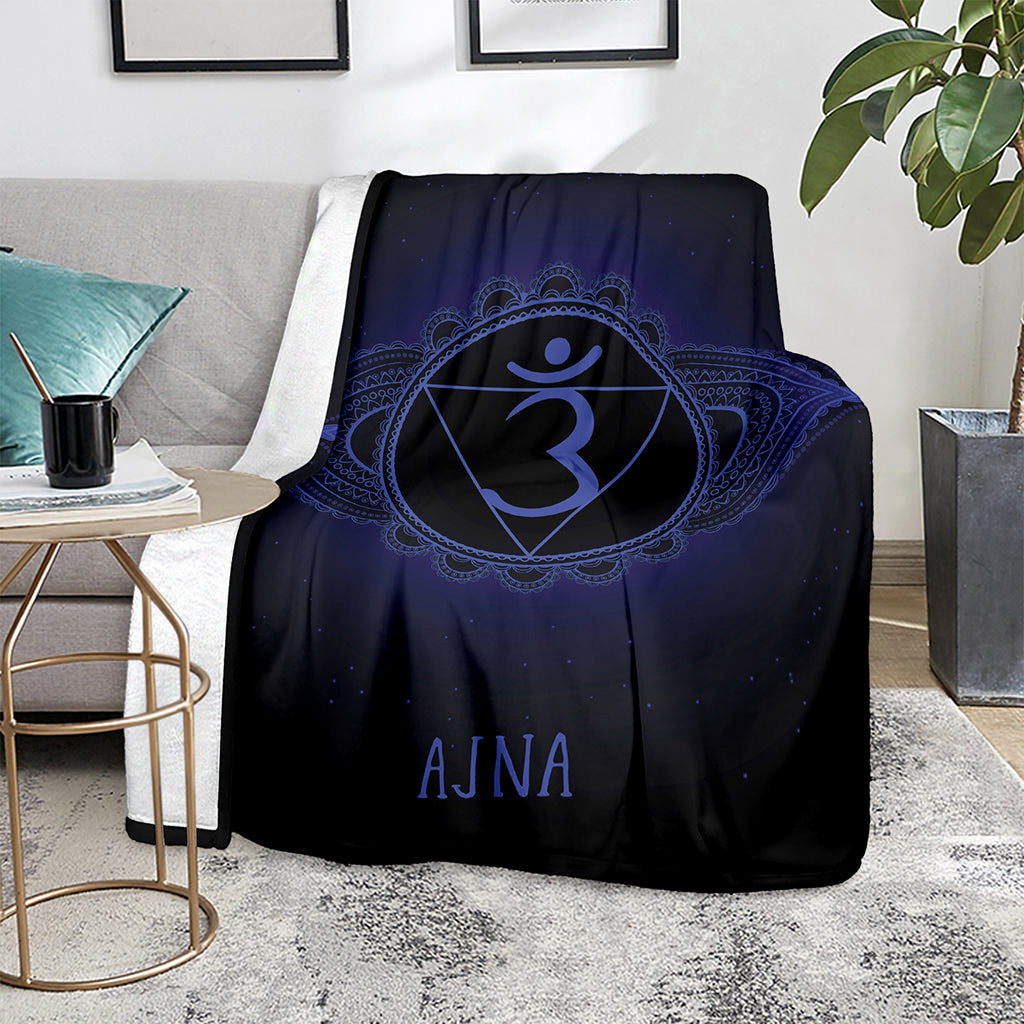 Ajna Chakra Symbol Print Blanket