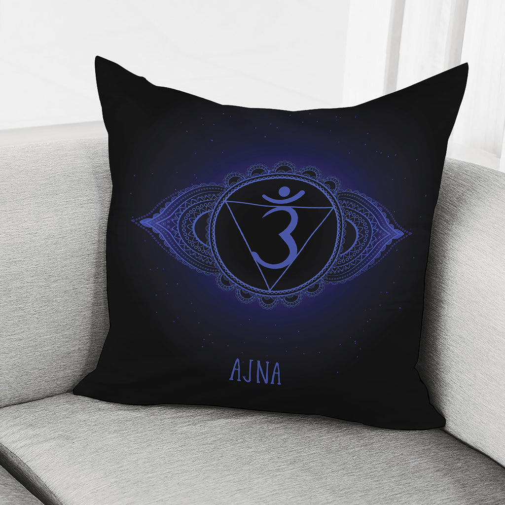Ajna Chakra Symbol Print Pillow Cover