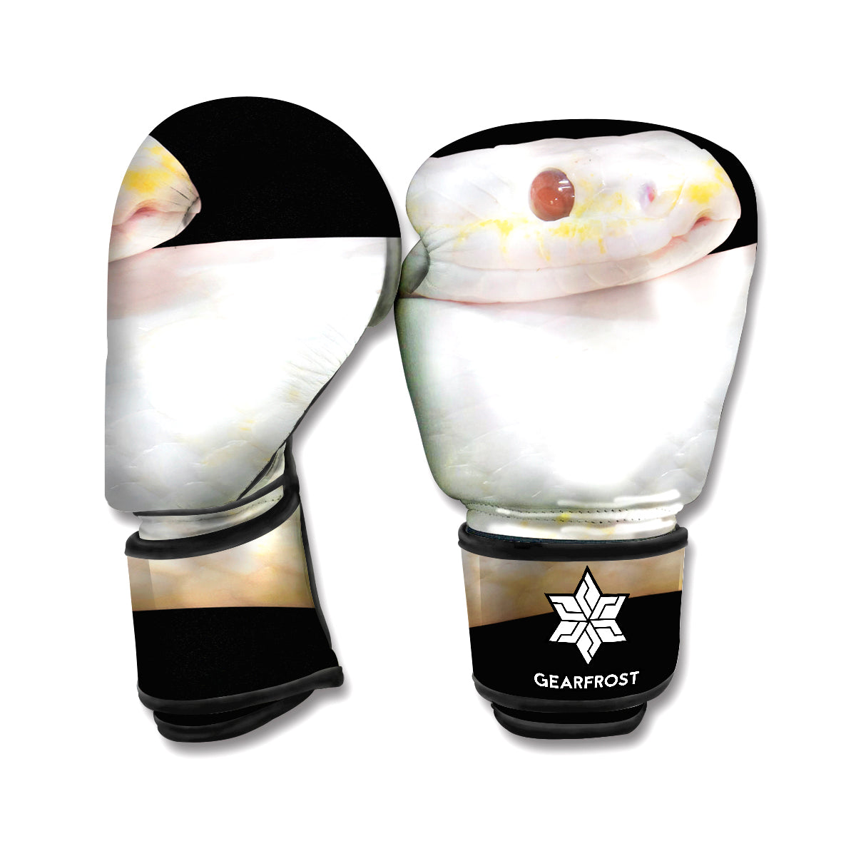 Albino Snake Print Boxing Gloves