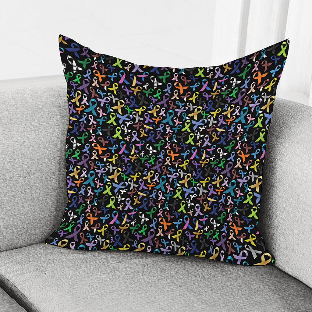 All Cancer Awareness Pattern Print Pillow Cover