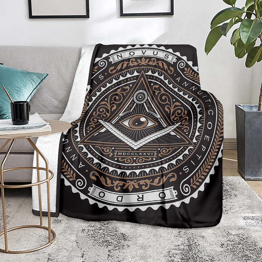 All Seeing Eye Symbol Print Blanket