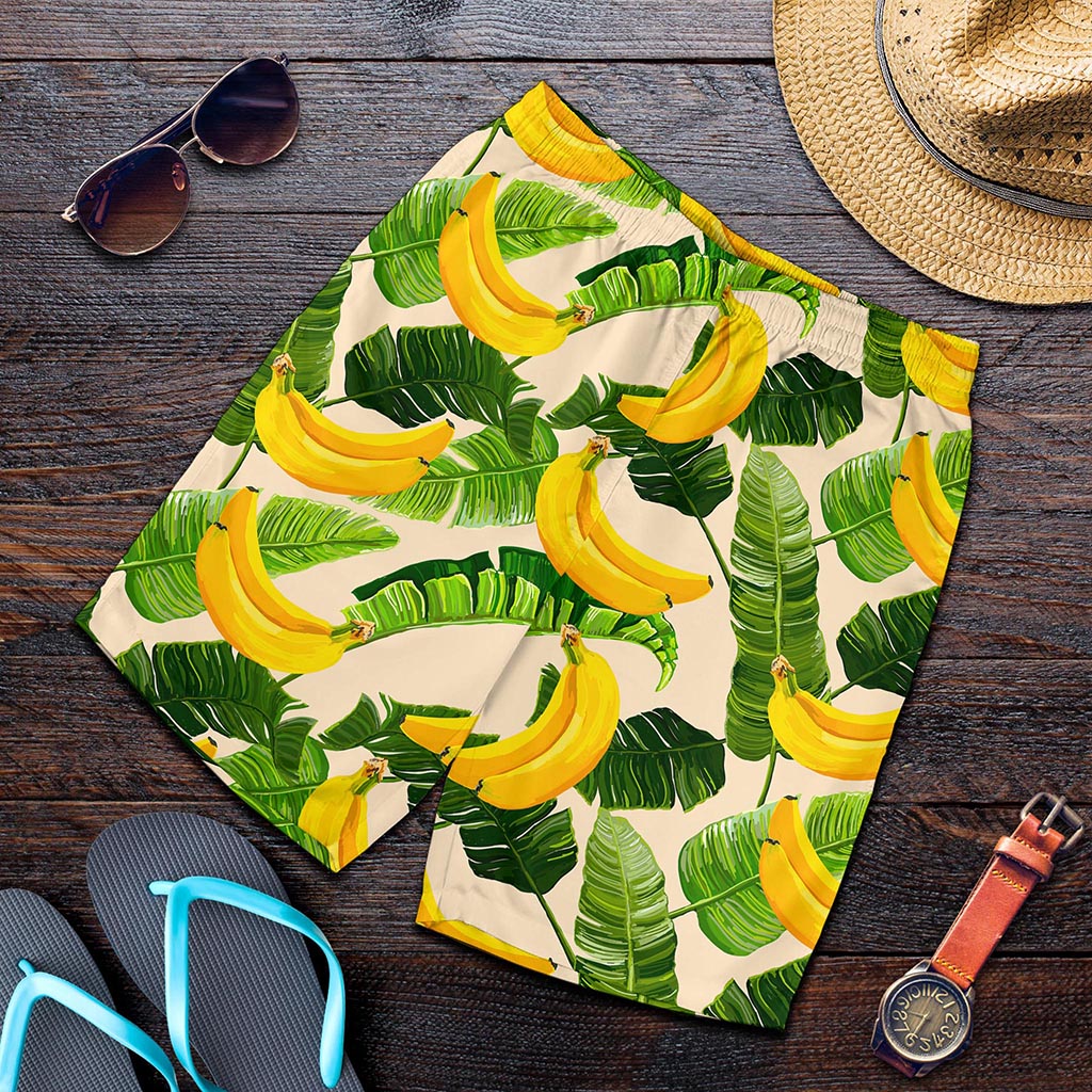 Aloha Banana Pattern Print Men's Shorts