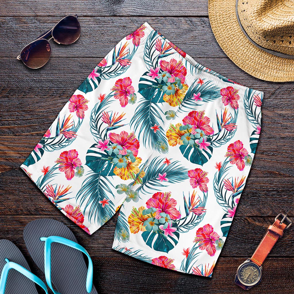 Aloha Hawaii Floral Pattern Print Men's Shorts