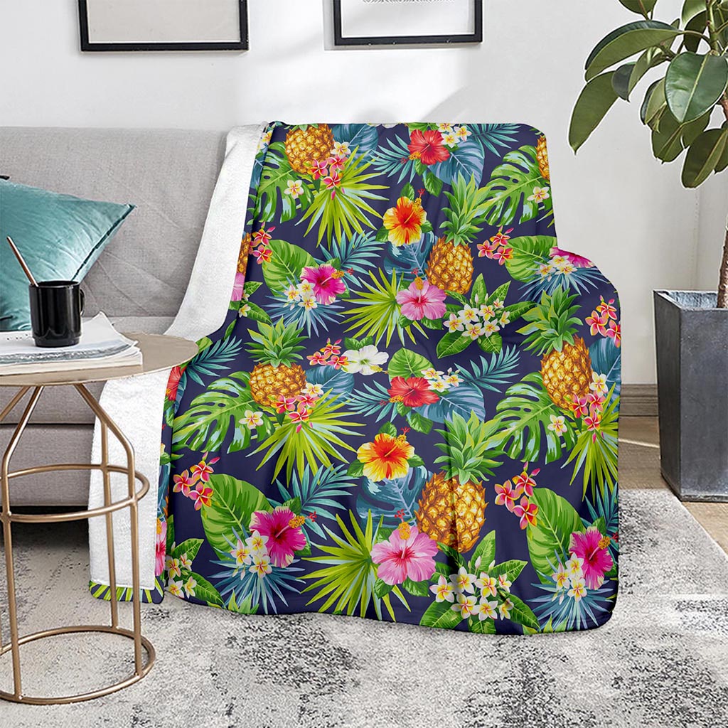 Aloha Hawaii Tropical Pattern Print Blanket