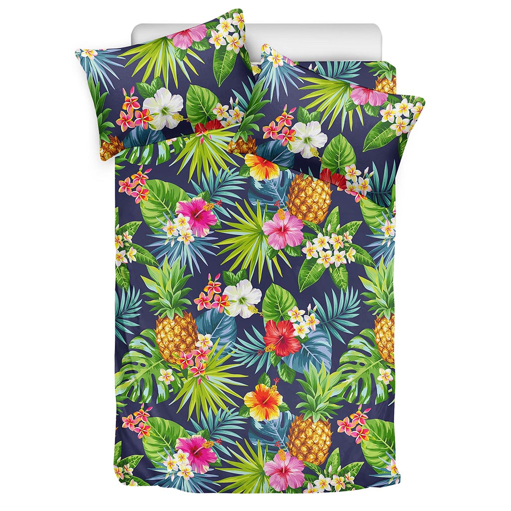 Aloha Hawaii Tropical Pattern Print Duvet Cover Bedding Set
