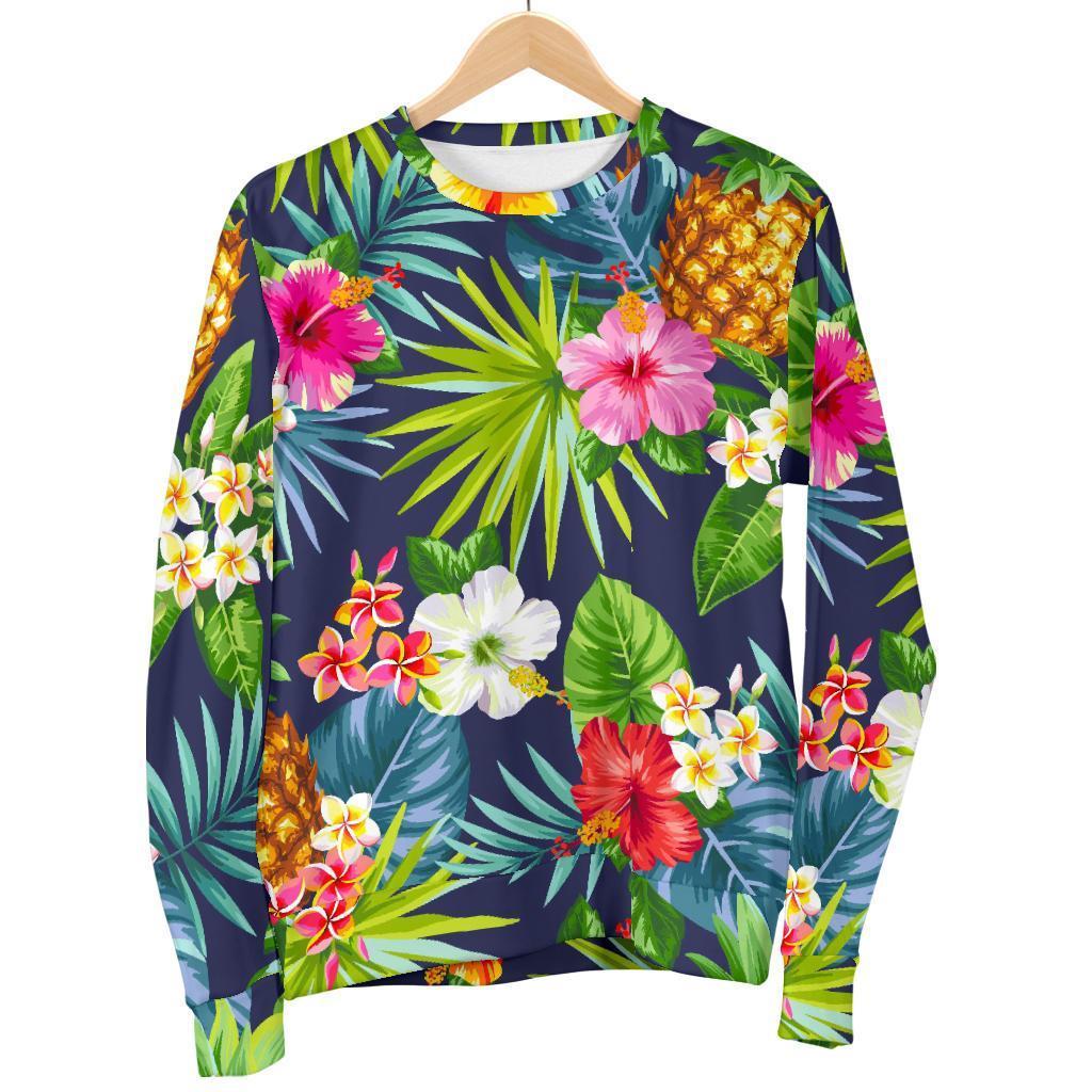 Aloha Hawaii Tropical Pattern Print Men's Crewneck Sweatshirt GearFrost