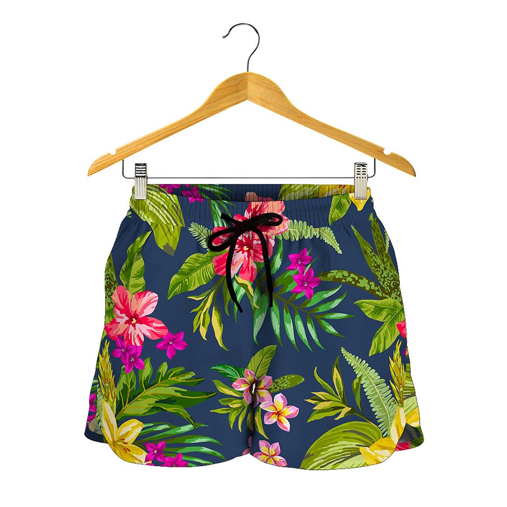 Aloha Hawaiian Flowers Pattern Print Women's Shorts