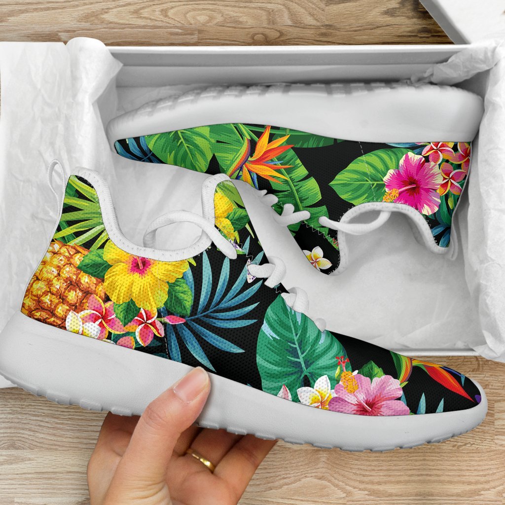 Aloha Hawaiian Tropical Pattern Print Mesh Knit Shoes GearFrost
