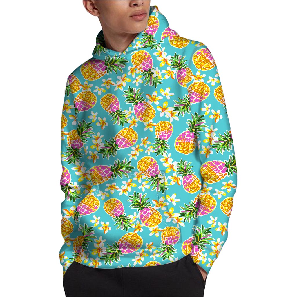 Aloha Summer Pineapple Pattern Print Pullover Hoodie