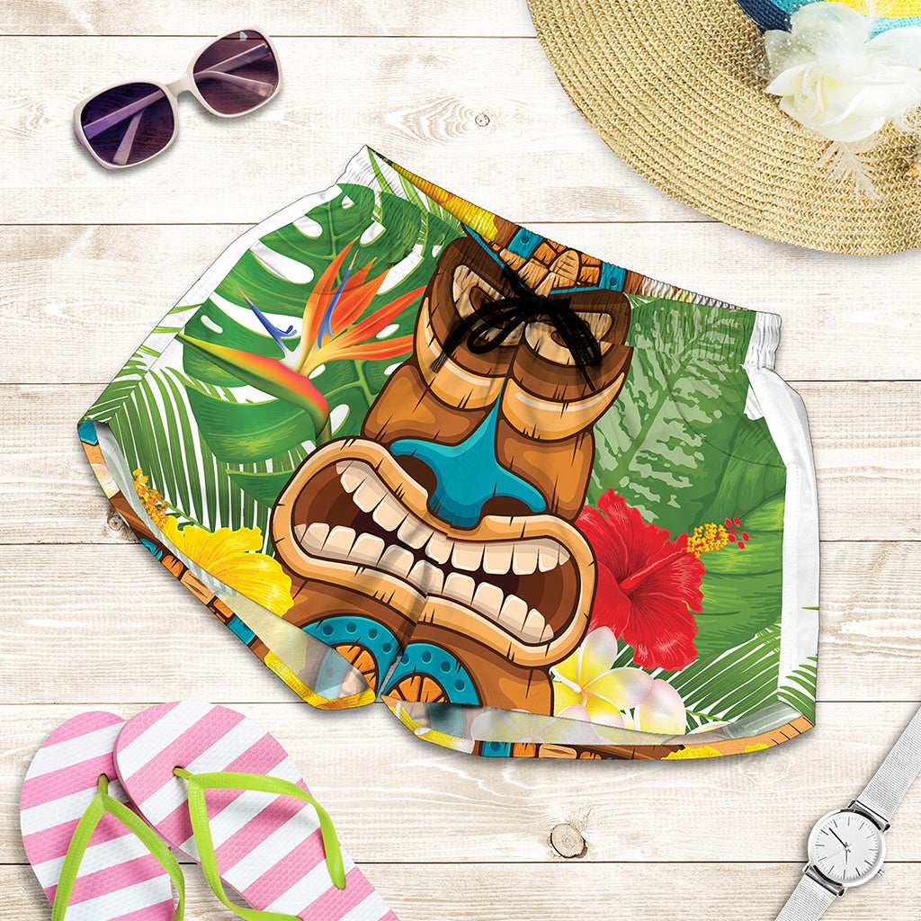 Aloha Tiki Print Women's Shorts