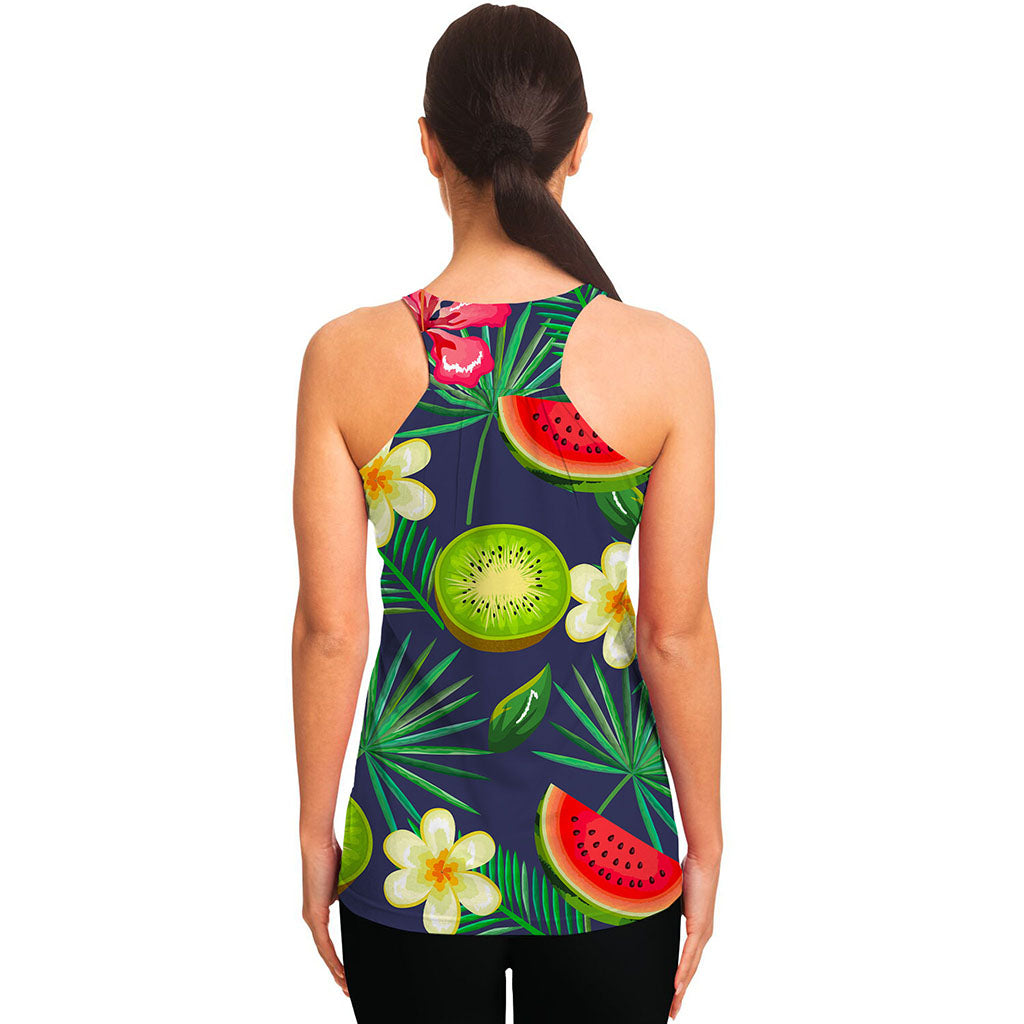 Aloha Tropical Watermelon Pattern Print Women's Racerback Tank Top