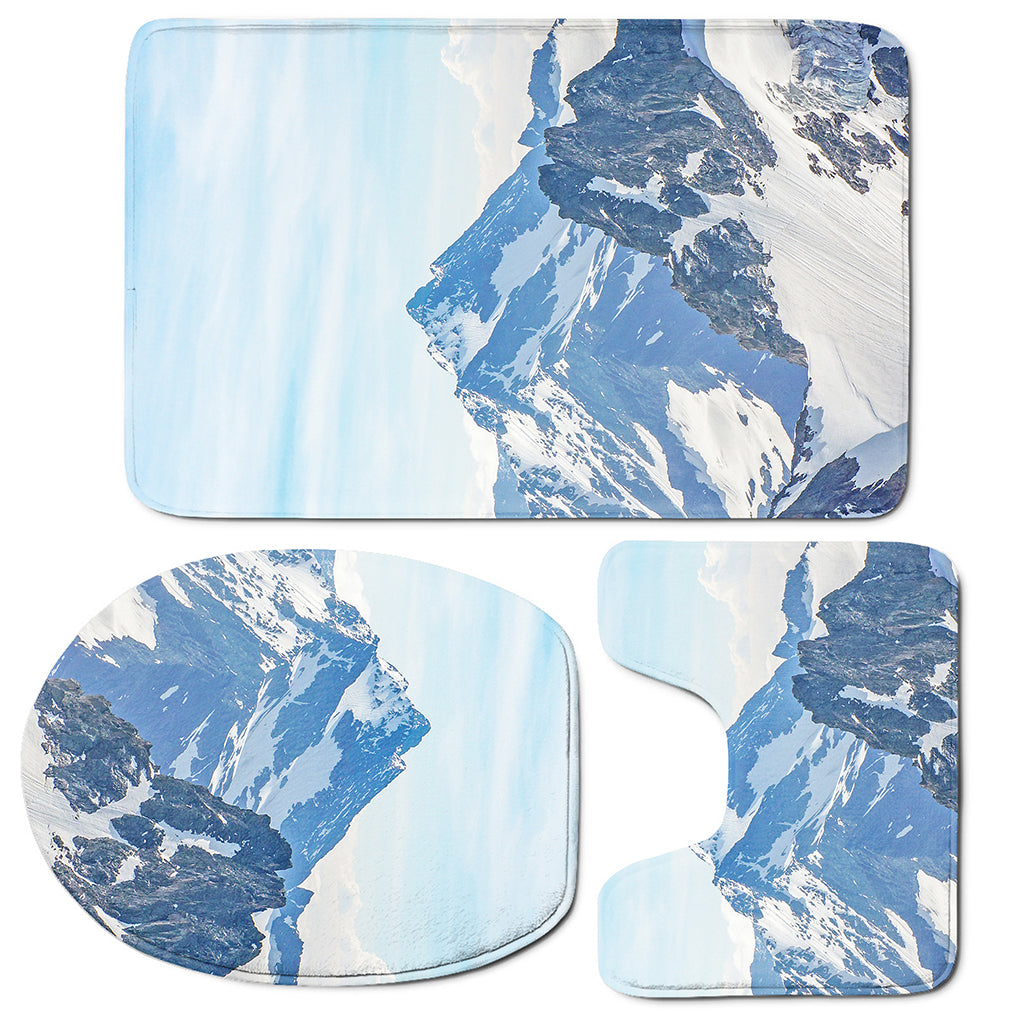 Alps Mountain Print 3 Piece Bath Mat Set