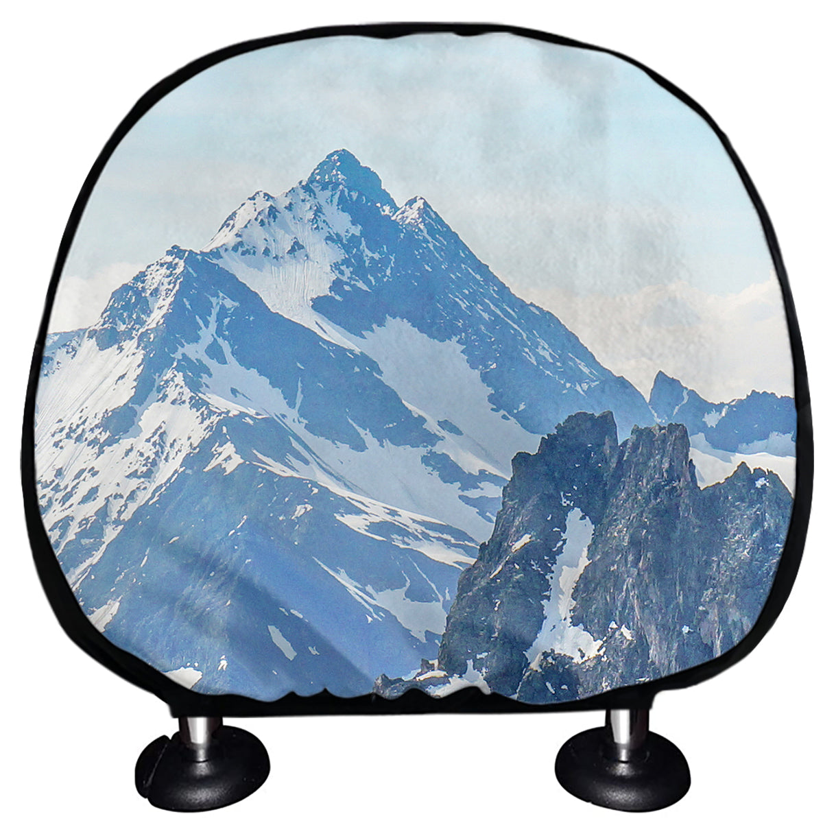 Alps Mountain Print Car Headrest Covers