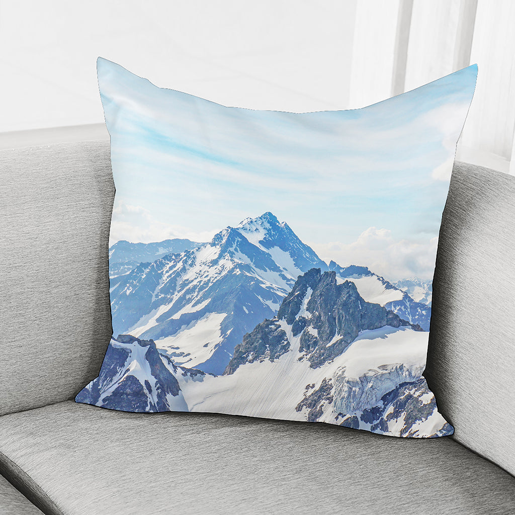 Alps Mountain Print Pillow Cover