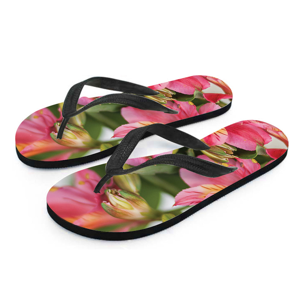 Alstroemeria Flower Print Flip Flops