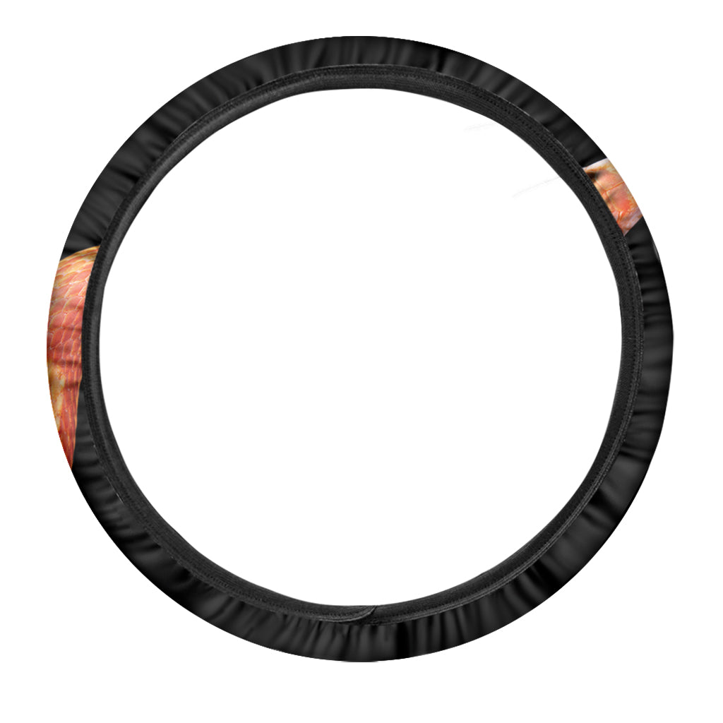 Amel Motley Corn Snake Print Car Steering Wheel Cover