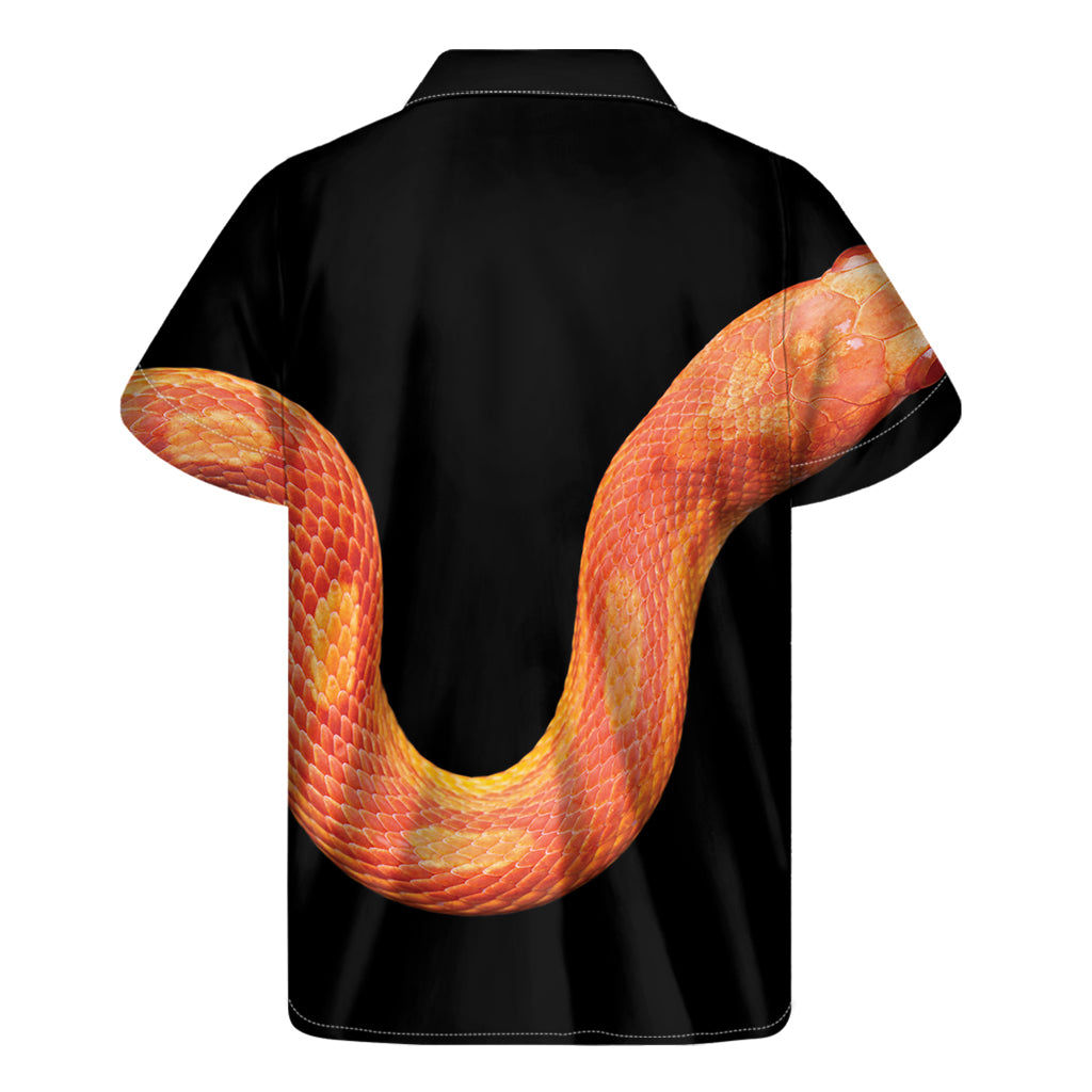 Amel Motley Corn Snake Print Men's Short Sleeve Shirt
