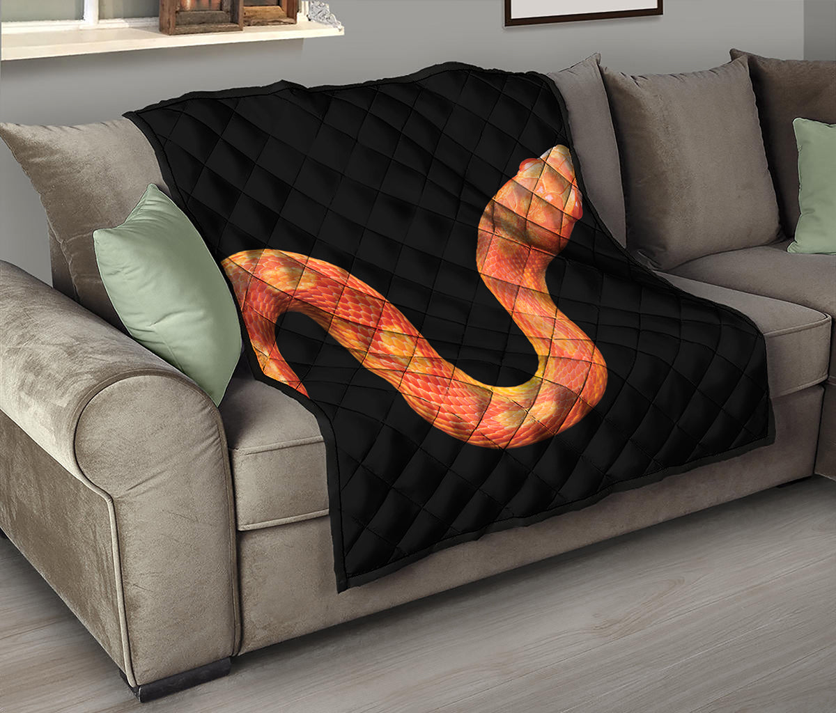 Amel Motley Corn Snake Print Quilt