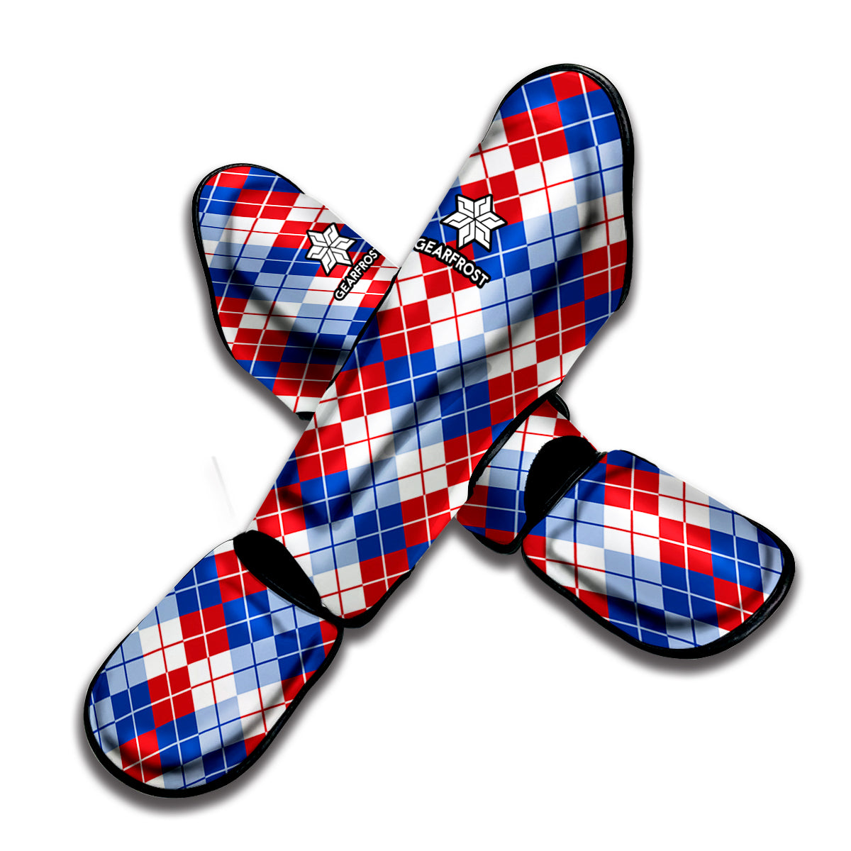 American Argyle Pattern Print Muay Thai Shin Guard