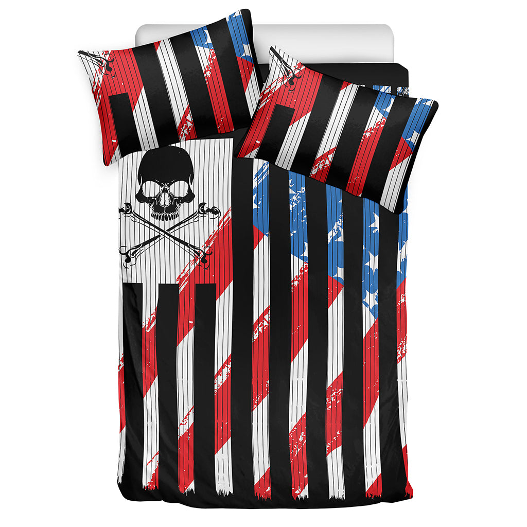 American Flag Freedom Life Print Duvet Cover Bedding Set
