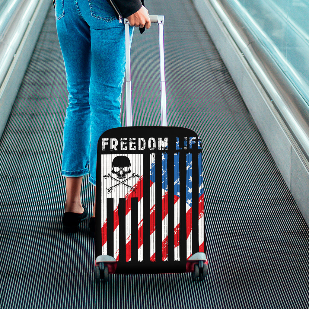 American Flag Freedom Life Print Luggage Cover