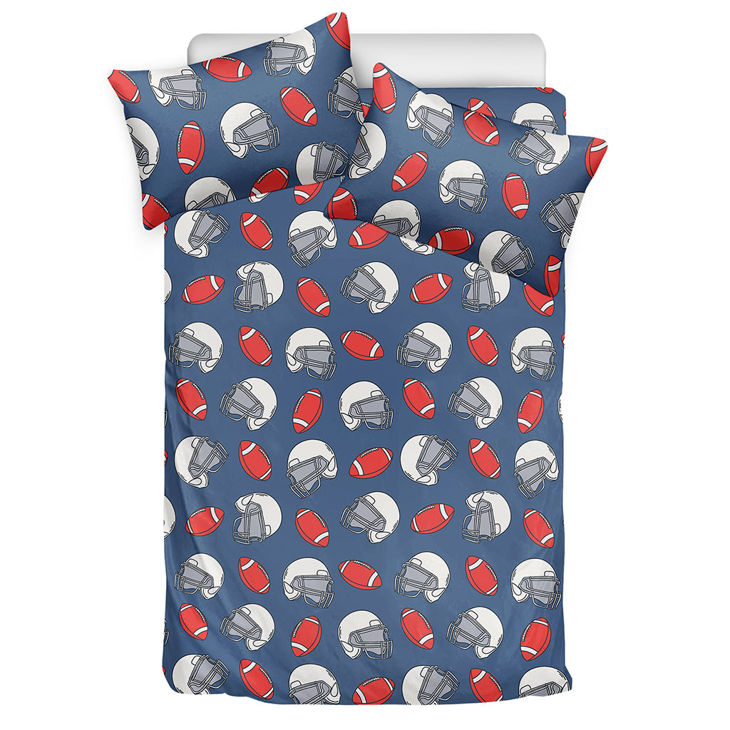 American Football Pattern Print Duvet Cover Bedding Set