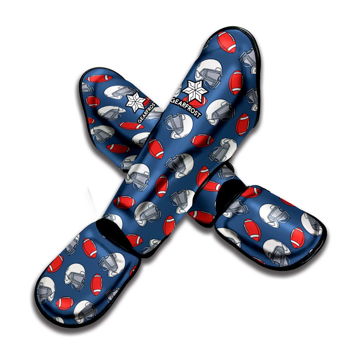 American Football Pattern Print Muay Thai Shin Guard