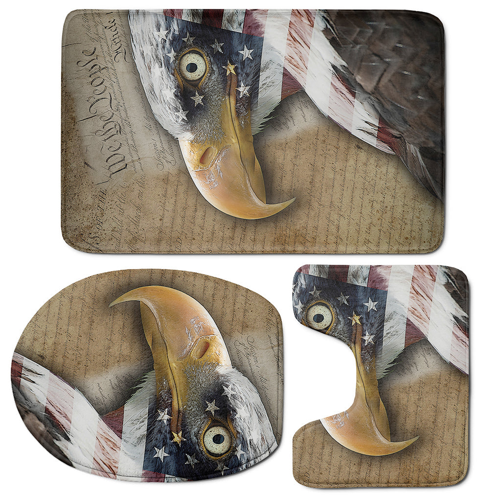 American Land Of Liberty Print 3 Piece Bath Mat Set