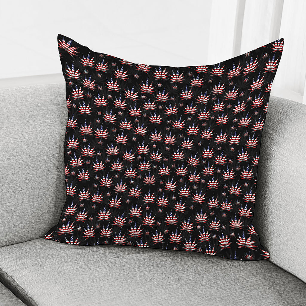 American Marijuana Leaf Pattern Print Pillow Cover