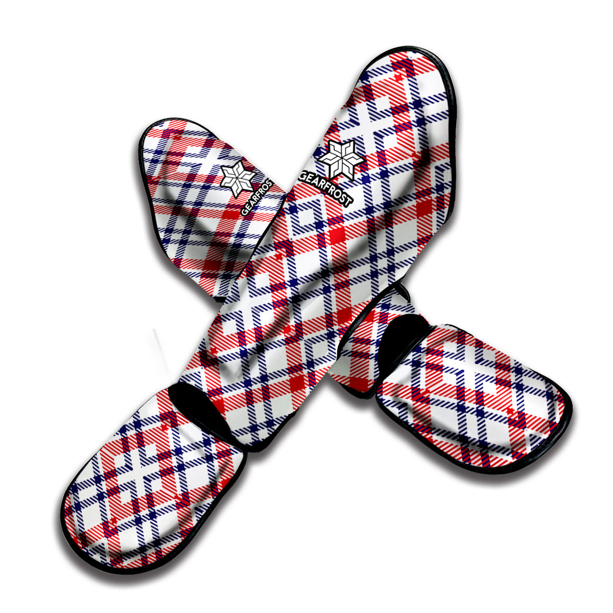 American Plaid Pattern Print Muay Thai Shin Guard