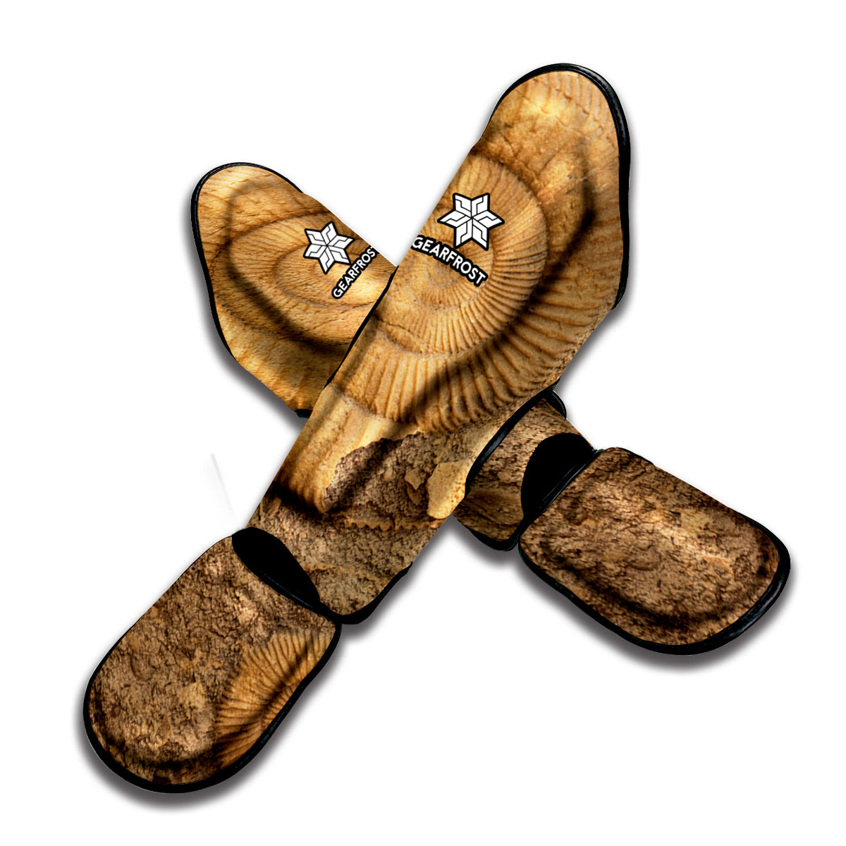 Ammonite Shell Fossil Print Muay Thai Shin Guard