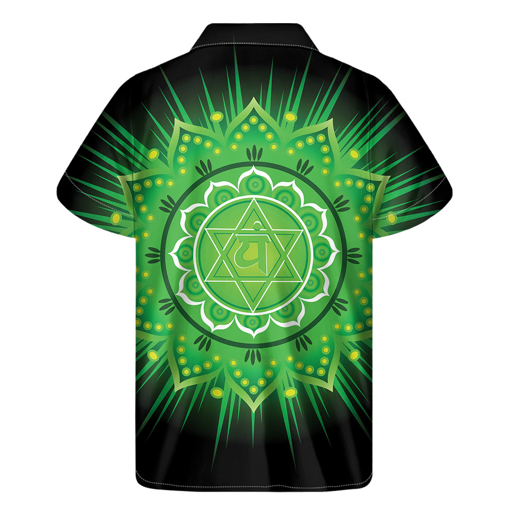 Anahata Chakra Mandala Print Men's Short Sleeve Shirt