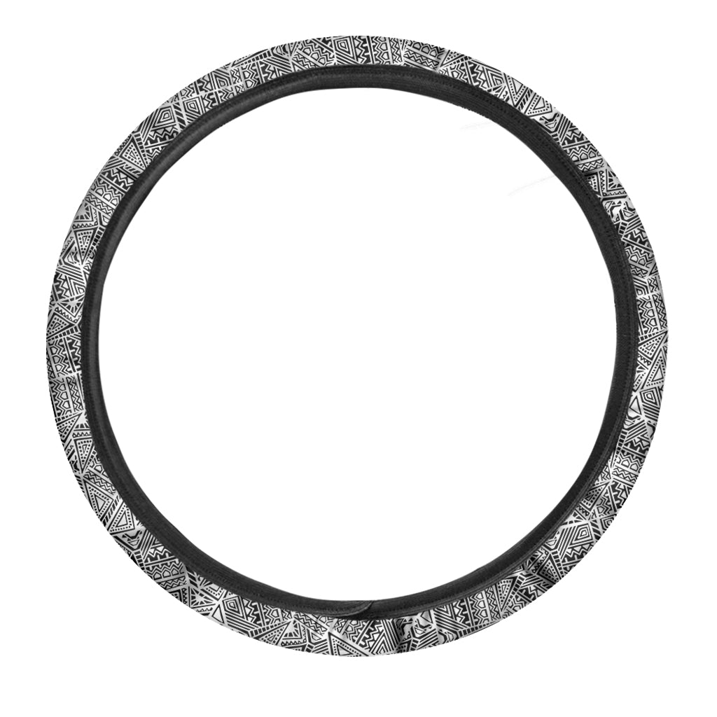 Ancient Aztec Tribal Pattern Print Car Steering Wheel Cover
