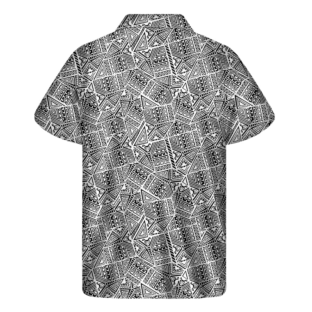 Ancient Aztec Tribal Pattern Print Men's Short Sleeve Shirt