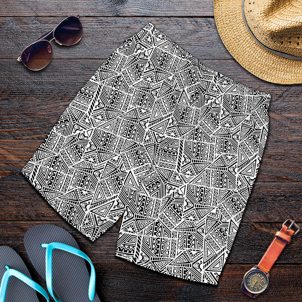 Ancient Aztec Tribal Pattern Print Men's Shorts