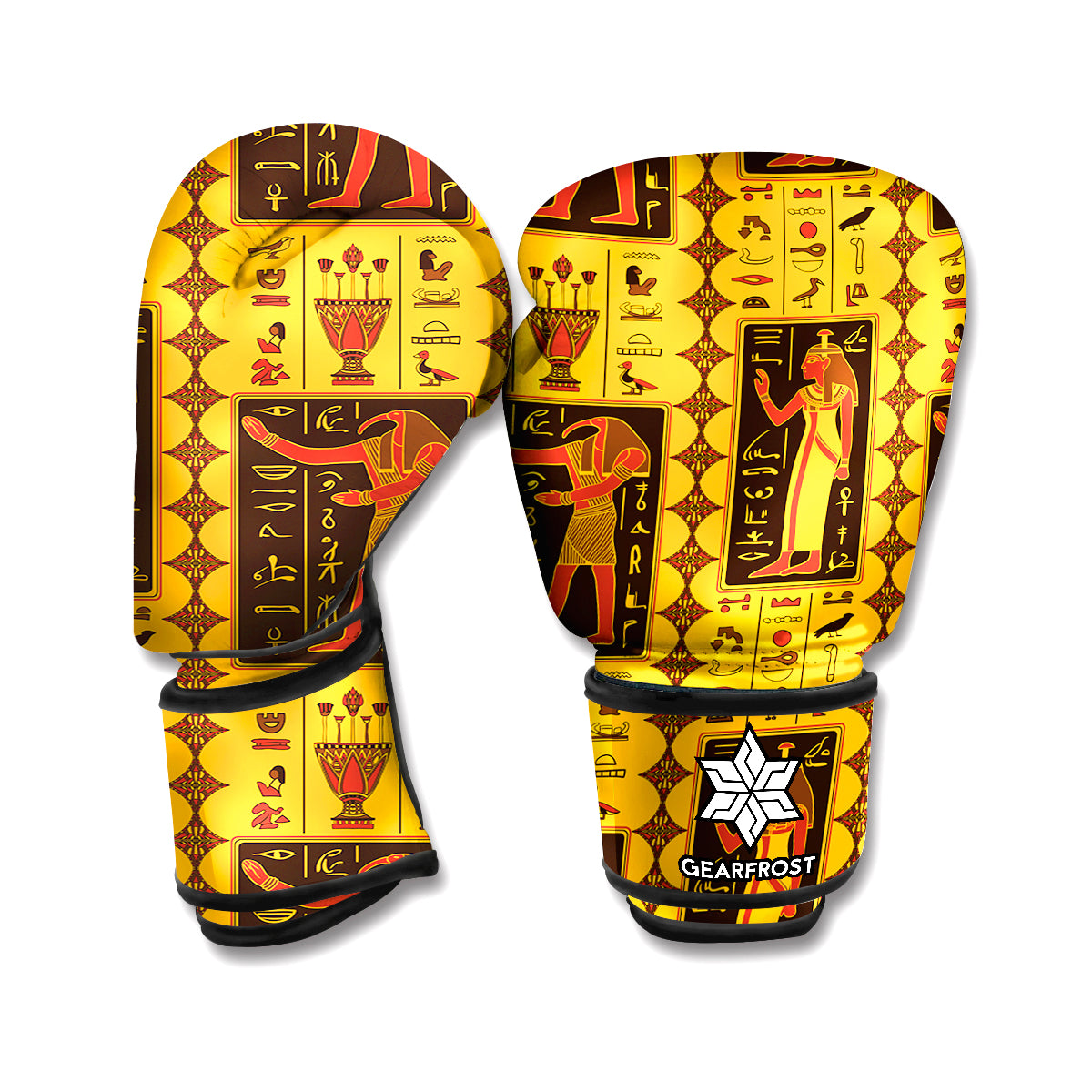 Ancient Egypt Pattern Print Boxing Gloves