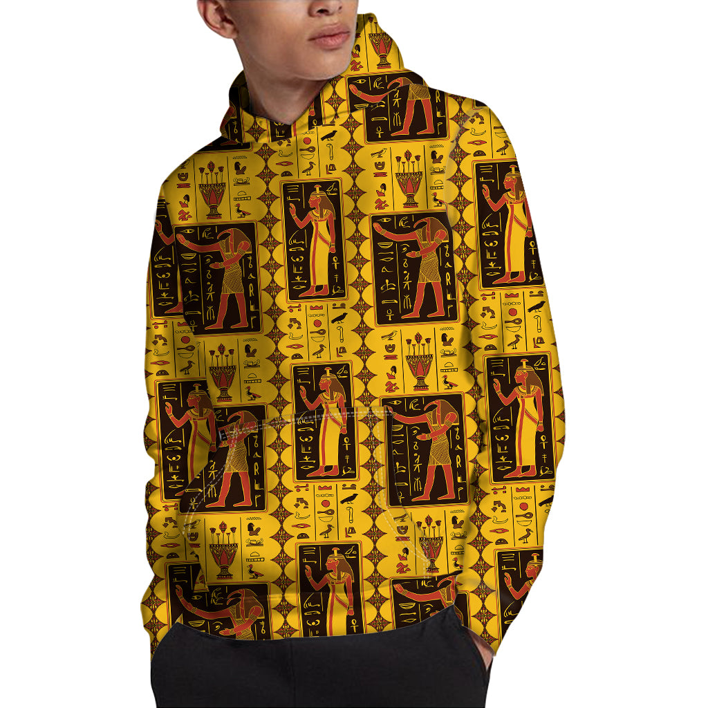 Ancient Egypt Pattern Print Pullover Hoodie